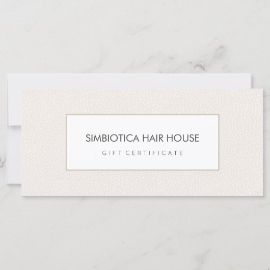 シンプルサロンモダンスパピンクギフト証明書 (正面)