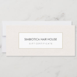 シンプルサロンモダンスパピンクギフト証明書