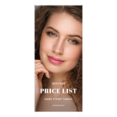 シンプルサロン写真QRコード価格表 ラックカード (正面)