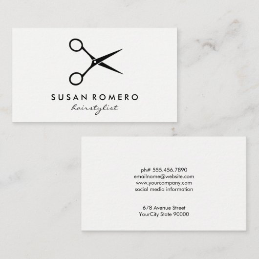 シンプルサロン鞘 名刺 (正面/裏面)