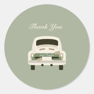 シンプルサンキューカードお洒落・おもしろいシール ラウンドシール