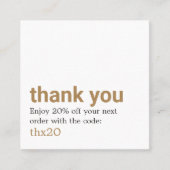 シンプルサンキューカードエレガントクーポン 割引カード (正面)