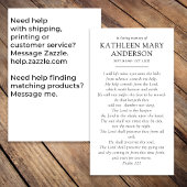 シンプルサンセットメモリアル祈りの言葉カード