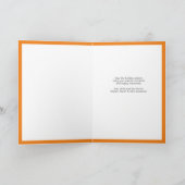 シンプルサンタクモダンラシックオレンジクリスマス シーズンカード (内部)