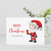 シンプルサンタクロースメリークリスマス シーズンカード (スタンド正面)
