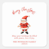 シンプルサンタクロース スクエアシール (正面)