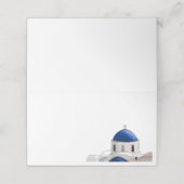 シンプルサントリーニブルードーム座席表ホワイト プレイスカード (外部開封)