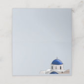 シンプルサントリーニブルードーム座席表 – ライトブルー プレイスカード (外部開封)