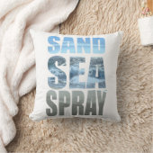シンプルサンドシースプレークラシックビーチライフスローガン クッション (ブランケット)