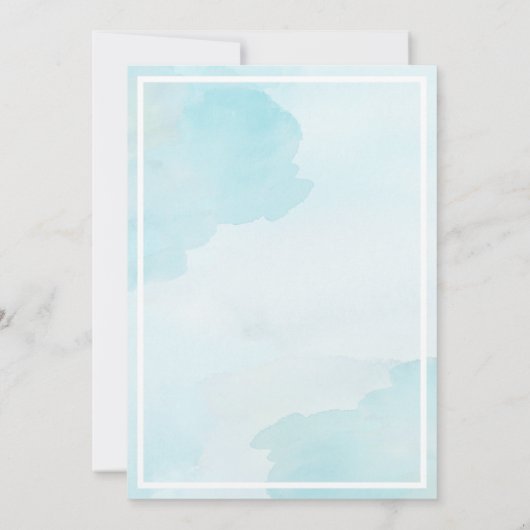 シンプルサンドドルビーチをテーマにした結婚式招待状 招待状 (裏面)