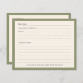 シンプルサージグ縁どリーパーソナライズされたレシピカード (正面/裏面)