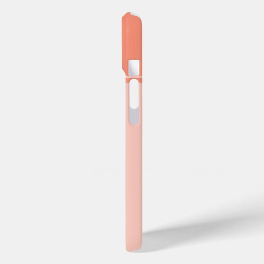 シンプルサーモンかわいらしピンクモノグラストライプのム Case-Mate iPhoneケース (裏面 / 左)