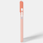 シンプルサーモンかわいらしピンクモノグラストライプのム Case-Mate iPhoneケース (裏面 / 左)