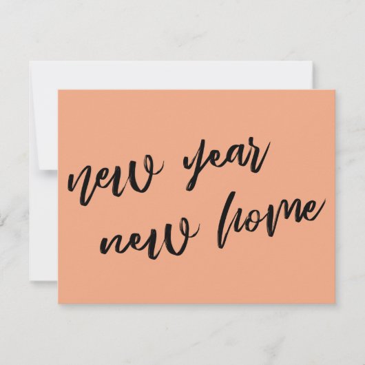 シンプルサーモン新年新住宅発表 ノートカード (正面)