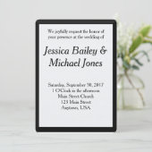 シンプルシェブロン背景結婚式招待状 招待状 (スタンド正面)