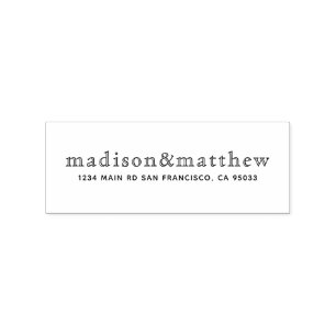 シンプルシエレガントックタイポグラフィ差出人住所 ラバースタンプ