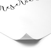 シンプルシグネチャテーブル予約済み ポスター (角)