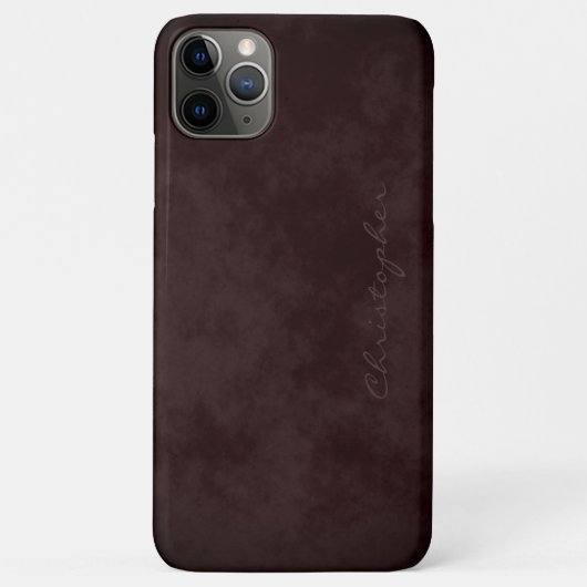 シンプルシグネチャーまだら模様のワインレッドブラウン Case-Mate iPhoneケース (裏面)