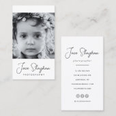 シンプルシグネチャーエレガントスクリプト撮影 名刺 (正面/裏面)