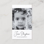 シンプルシグネチャーエレガントスクリプト撮影 名刺 (正面)