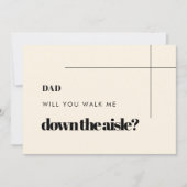 シンプルシックあなたは私を通路のカードを下に歩く 招待状 (正面)