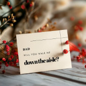 シンプルシックあなたは私を通路のカードを下に歩く 招待状