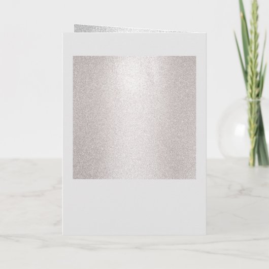 シンプルシックなシルバーグリッターグラデーションフォトSweet 16 招待状 (裏面)