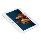 シンプルシックなスクリプトウェディング日付の写真を保存 マグネット (右側)