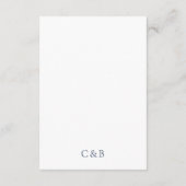 シンプルシックなネイビーブルーQRコードウェディングRSVPカード エンクロージャーカード (裏面)