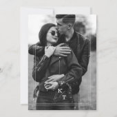 シンプルシックなモダン書道フォトカップル セーブザデート (裏面)