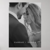 シンプルシックなモノクロ写真の結婚歓迎 ポスター (正面)