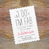 シンプルシックな白黒の離婚パーティー型 招待状