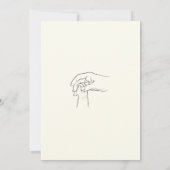 シンプルシックな赤ちゃんシャワー 招待状 (裏面)