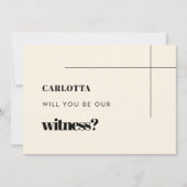 シンプルシックは私たちの証人カードになる 招待状 (正面)