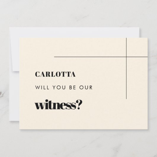 シンプルシックは私たちの証人カードになる 招待状 (正面)