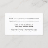 シンプルシックエレガントダークグレー金ゴールドロイヤリティカード ロイヤリティカード (裏面)