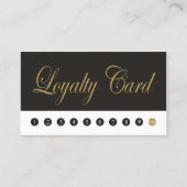 シンプルシックエレガントダークグレー金ゴールドロイヤリティカード ロイヤリティカード (正面)