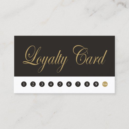 シンプルシックエレガントダークグレー金ゴールドロイヤリティカード ロイヤリティカード (正面)