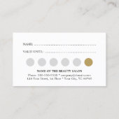 シンプルシックエレガントダークグレー金ゴールドロイヤリティカード ロイヤリティカード (裏面)