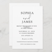 シンプルシックエレガントミニマル結婚式招待状 招待状 (正面/裏面)