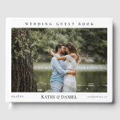 シンプルシックエレガント書道写真結婚の ゲストブック (正面)