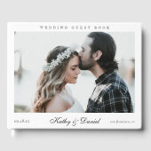 シンプルシックエレガント書道写真結婚の ゲストブック (正面)