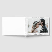 シンプルシックエレガント書道写真結婚の ゲストブック (全面)