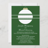 シンプルシックオーナメントホリデーウェディングアクト 招待状 (正面)