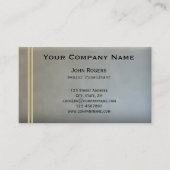 シンプルシックグレーブルー金ゴールド 名刺 (正面)