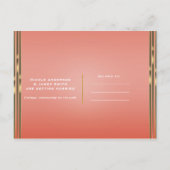 シンプルシックストライプエレガントなウェディングザデイト 案内ポストカード (裏面)