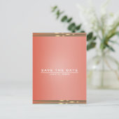 シンプルシックストライプエレガントなウェディングザデイト 案内ポストカード (スタンド正面)