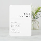 シンプルシックセーブ・ザ・デート案内カード セーブザデート (スタンド正面)