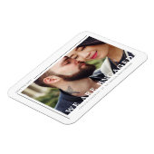 シンプルシックトレンディータイポグラフィスクリプトフォトカップル マグネット (左側)