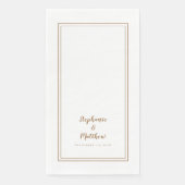 シンプルシックブラウンミニマモダンリスト結婚ズディナー (正面)